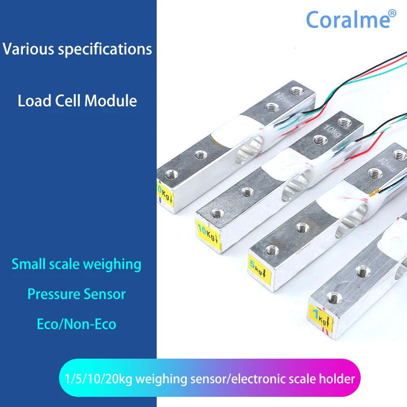 Weight Pressure Sensor Aluminum Alloy Small Range Diy Electronic Scale Sensor 1KG 5KG 10KG 20KG HX711 Module Kit Load Cell
Weight Pressure Sensor Aluminum Alloy Small Range Diy Electronic Scale Sensor 1KG 5KG 10KG 20KG HX711 Module Kit Load Cell