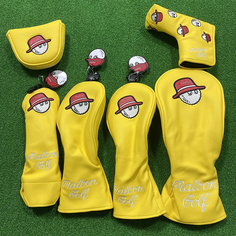 

malbon golf cove Golf Club Driver head cover Fairway Woods Hybrid Ut Putter And Mallet Putter Head Cover Golf Club Head Cover