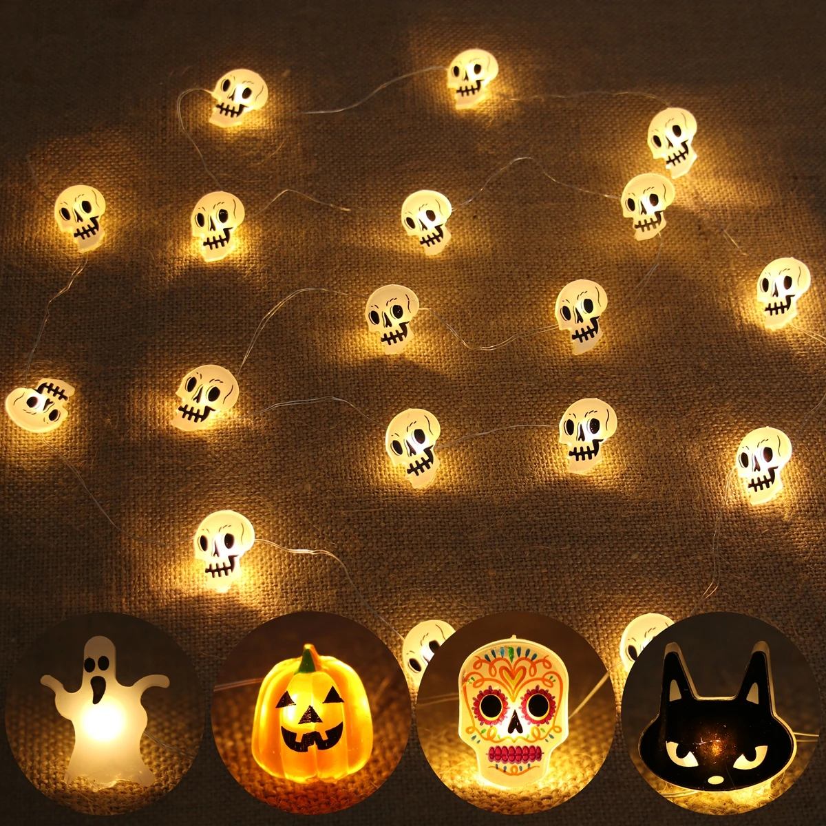 Halloween LED Light String Pumpkin Ghost Skull Happy Halloween Decoration For Home Trick Or Treat Horror Party Supplies
Halloween LED Light String Pumpkin Ghost Skull Happy Halloween Decoration For Home Trick Or Treat Horror Party Supplies