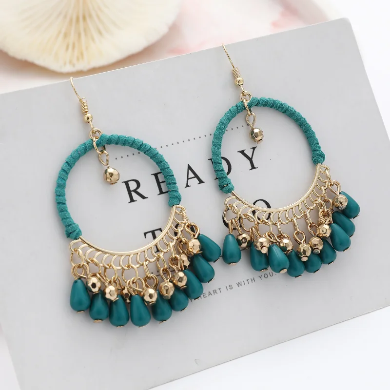 Bohemian Retro Round Water Drop Tassel Earrings for Women's 2023 New National Ethos Hand-woven Pendant Earrings Jewelry Gift
Bohemian Retro Round Water Drop Tassel Earrings for Women's 2023 New National Ethos Hand-woven Pendant Earrings Jewelry Gift