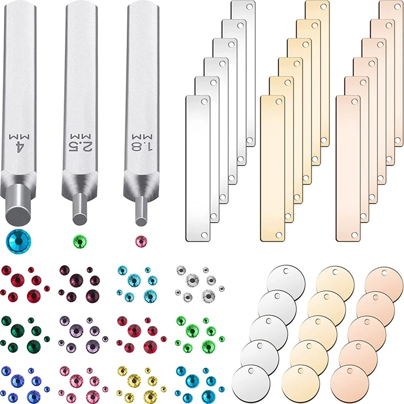 Metal Stamping Stamping Tools 1500 Rhinestones 15 Round Blank Labels 15 Rectangular Stamping Bar Pendants DIY Bracelet
Metal Stamping Stamping Tools 1500 Rhinestones 15 Round Blank Labels 15 Rectangular Stamping Bar Pendants DIY Bracelet