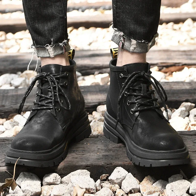 2023 Fashion Shoes for Men Lace Up Men's Boots Winter Round Toe Solid Plush Warm Short Barrel Mid Heel Water Proof Fashion Boots
2023 Fashion Shoes for Men Lace Up Men's Boots Winter Round Toe Solid Plush Warm Short Barrel Mid Heel Water Proof Fashion Boots
