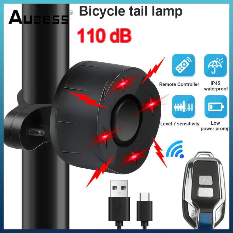 Anti Theft Alarm Waterproof Alarm System Smart Bicycle Taillight Usb Charging 3-in-1 Rf433 Remote Control Brake Light Bike Bell
Anti Theft Alarm Waterproof Alarm System Smart Bicycle Taillight Usb Charging 3-in-1 Rf433 Remote Control Brake Light Bike Bell