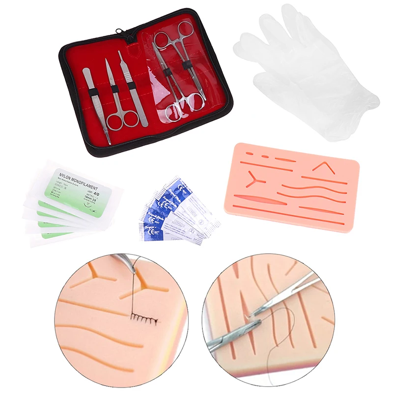 Wound Skin Practice Pad Suture Training Surgery Bra Seam Surgical Thread Needles Scissor Suture Material Surgeon Tweezers Pliers
Wound Skin Practice Pad Suture Training Surgery Bra Seam Surgical Thread Needles Scissor Suture Material Surgeon Tweezers Pliers