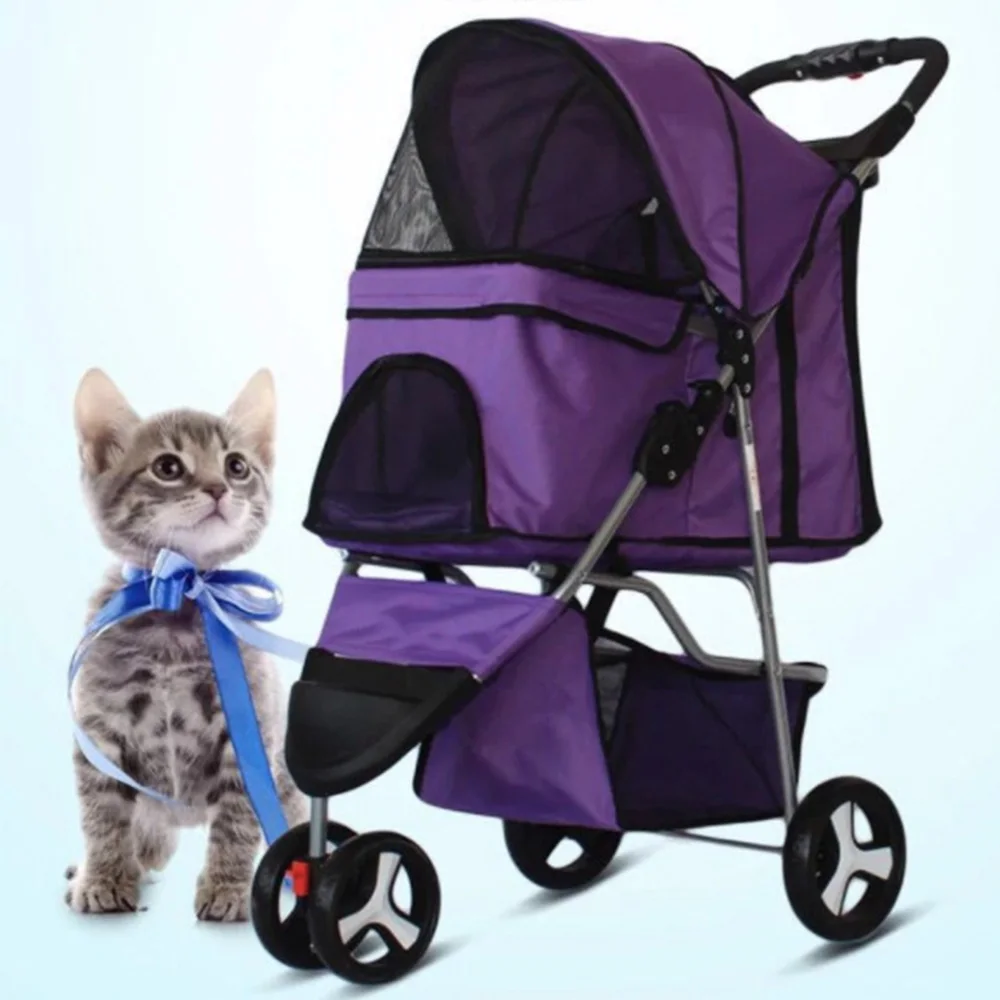 Pet Stroller 3 Wheels Cat Dog Travel Folding Carrier Lightweight Breathable Bag with Cup Holder for Small Dogs Teddy Chihuahua
Pet Stroller 3 Wheels Cat Dog Travel Folding Carrier Lightweight Breathable Bag with Cup Holder for Small Dogs Teddy Chihuahua