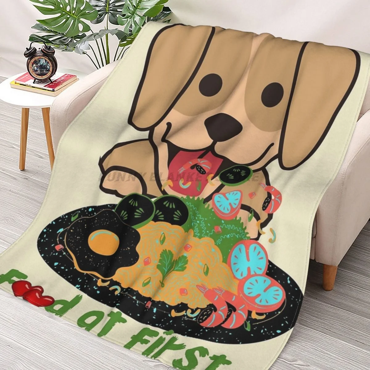 Food At First Throws Blankets Collage Flannel Ultra-Soft Warm picnic blanket bedspread on the bed
Food At First Throws Blankets Collage Flannel Ultra-Soft Warm picnic blanket bedspread on the bed