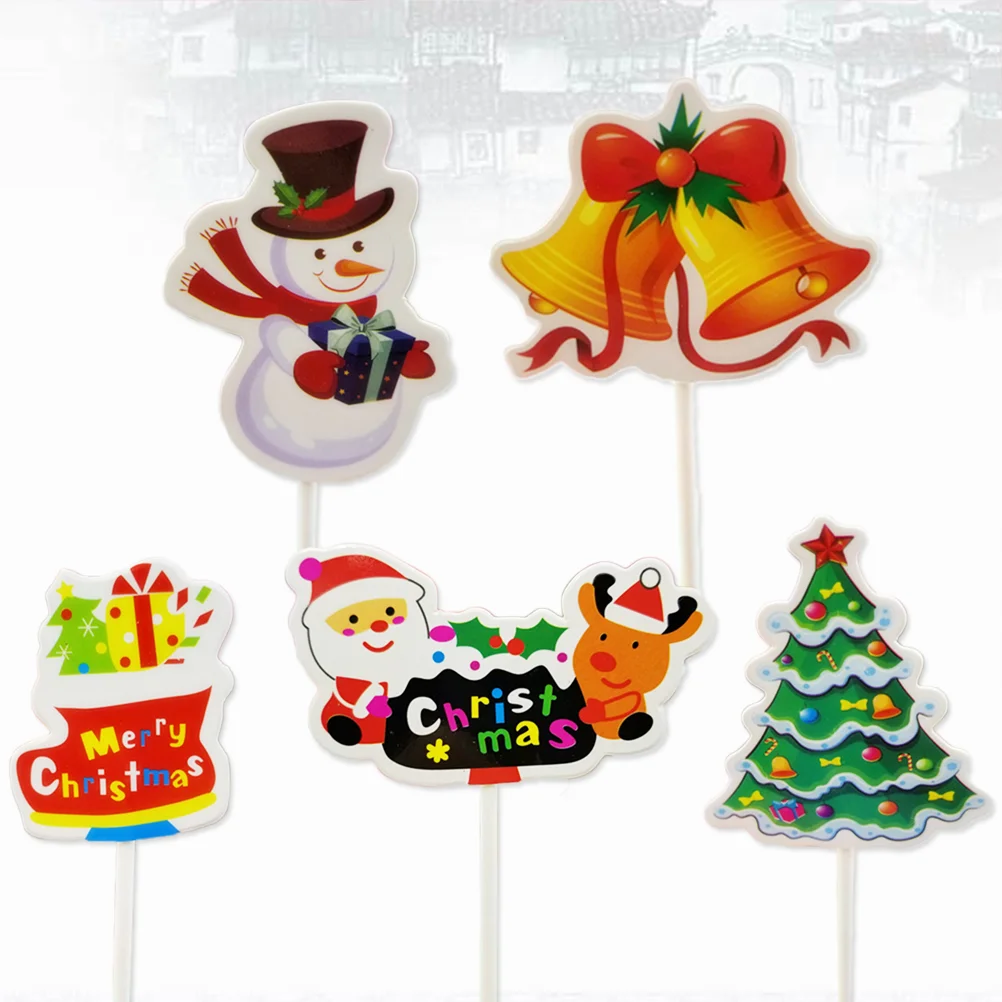5pcs Christmas Cake Cupcake Toppers Picks Sticks Gift Box Sleigh Walking Stick Toppers
5pcs Christmas Cake Cupcake Toppers Picks Sticks Gift Box Sleigh Walking Stick Toppers
