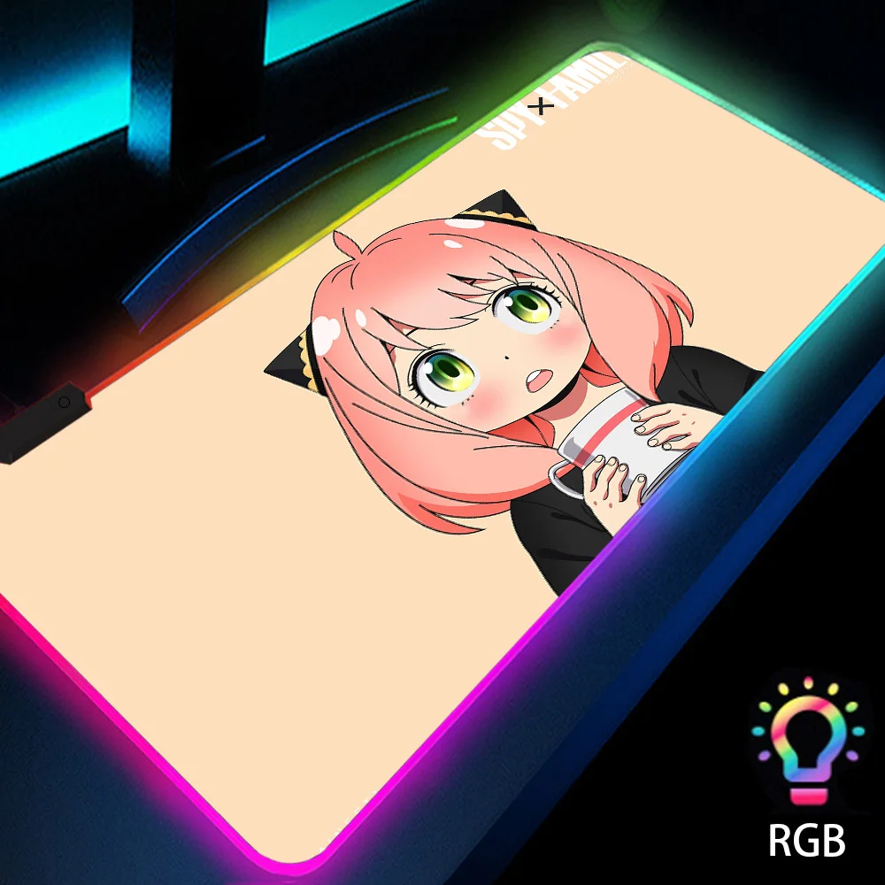 Anya Anime Girl Kawaii Style with Backlit Large Mousepad Led Cute Desk Accessories Xxl 800*300 Rgb for Cute Office Gamer
Anya Anime Girl Kawaii Style with Backlit Large Mousepad Led Cute Desk Accessories Xxl 800*300 Rgb for Cute Office Gamer