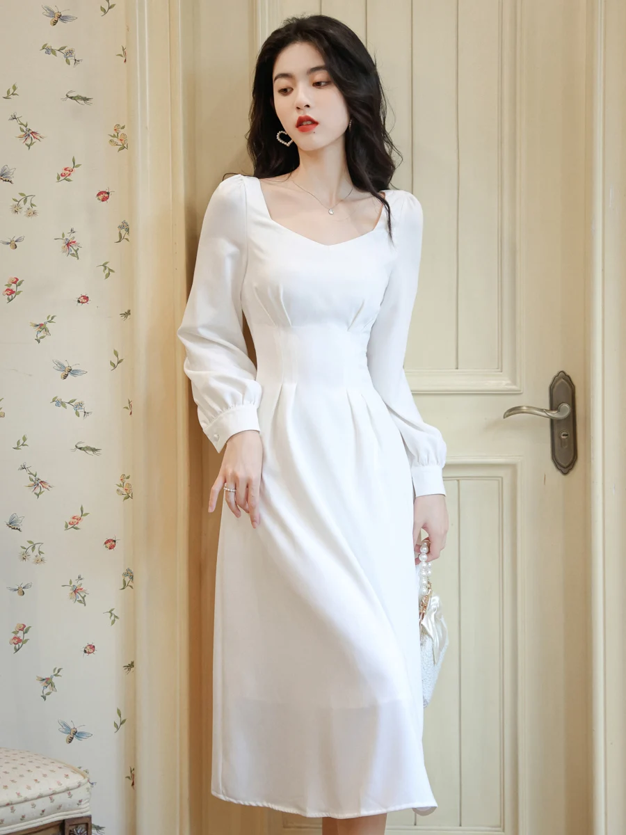 Party Wedding Dress for Women Spring Autumn Long Sleeve Vintage Elegant French Style Slim Casual White Red Maxi Dresses 8532
Party Wedding Dress for Women Spring Autumn Long Sleeve Vintage Elegant French Style Slim Casual White Red Maxi Dresses 8532
