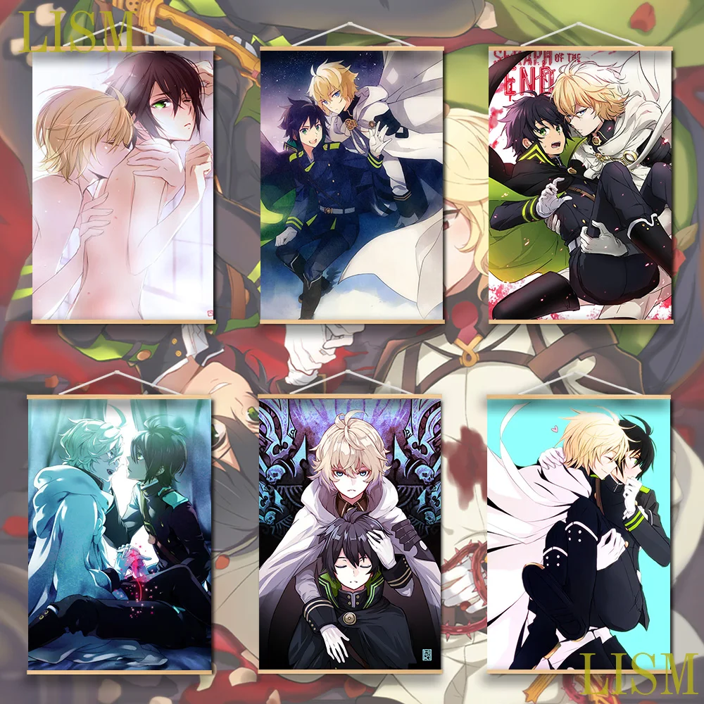 Seraph of the end Mikaela Hyakuya x Yuichiro Hyakuya Anime Poster manga picture with solid wood hanging scroll canvas painting
Seraph of the end Mikaela Hyakuya x Yuichiro Hyakuya Anime Poster manga picture with solid wood hanging scroll canvas painting