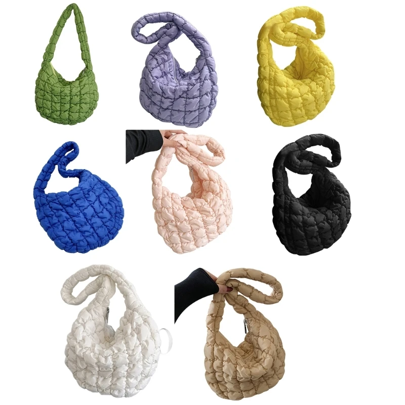 

Fashion Lattice Pattern Shoulder Bags Tote Handbag Underarm Bag Quilted Winter Versatile Bags for Women Girls