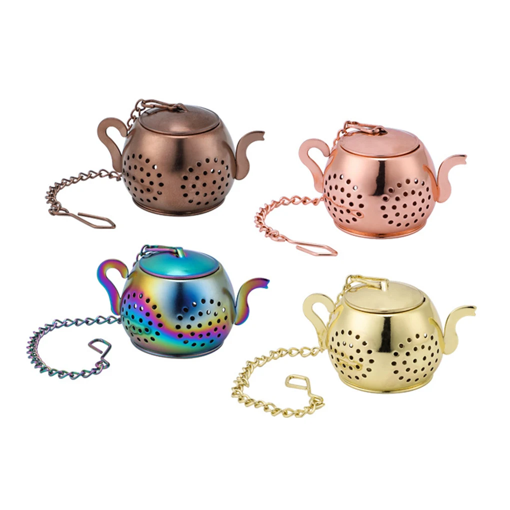 Stainless Steel Loose Tea Strainer Mini Chain Hook Teapot Shape Colorful Infuser Teahouse Soup Making Filter Accessories
Stainless Steel Loose Tea Strainer Mini Chain Hook Teapot Shape Colorful Infuser Teahouse Soup Making Filter Accessories