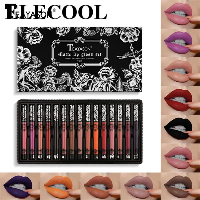 Velvet Matte Lipstick Set Waterproof Moisturizing Non-stick Cup Lipgloss Lipstick Gift Set Beauty Cosmetics Black Rose Lip Gloss 
Velvet Matte Lipstick Set Waterproof Moisturizing Non-stick Cup Lipgloss Lipstick Gift Set Beauty Cosmetics Black Rose Lip Gloss