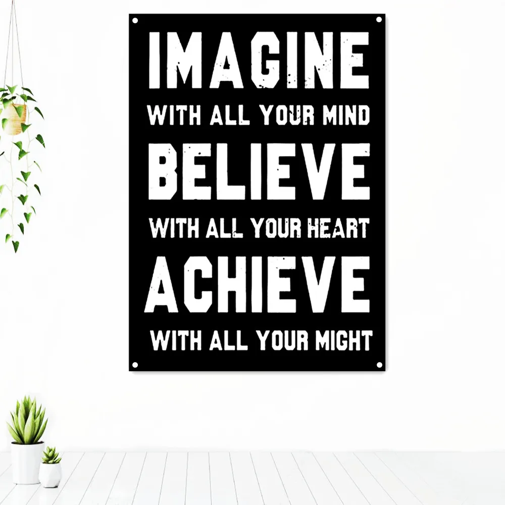 IMAGINE BELIEVE ACHIEVE Success Inspirational Slogan Tapestry Vintage Artwork Banners Flag Uplifting Poster Wall Art Home Decor
IMAGINE BELIEVE ACHIEVE Success Inspirational Slogan Tapestry Vintage Artwork Banners Flag Uplifting Poster Wall Art Home Decor
