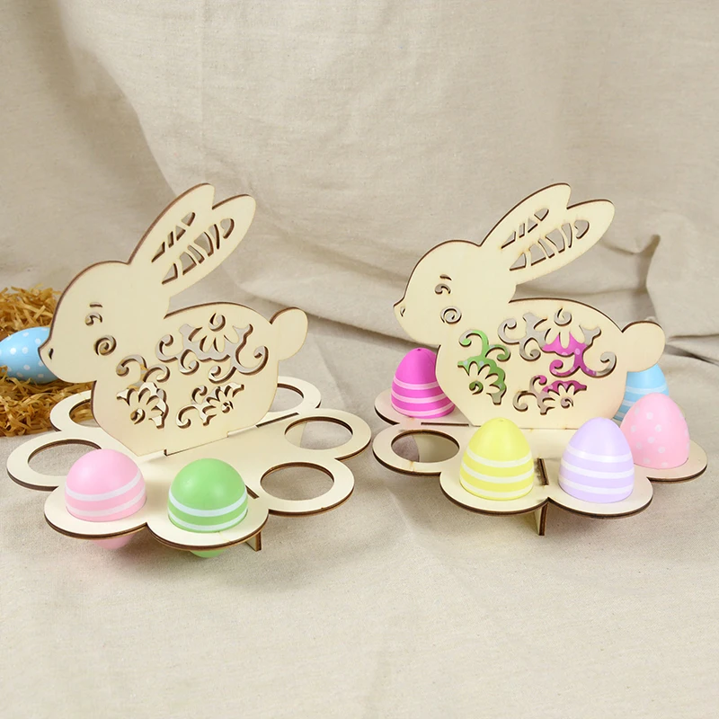 Easter Wooden Rabbit Carved Egg Rack DIY Bunny Creative 8 Holes Handicraft Egg Storage Rack Easter Home Party Table Decor Supply
Easter Wooden Rabbit Carved Egg Rack DIY Bunny Creative 8 Holes Handicraft Egg Storage Rack Easter Home Party Table Decor Supply