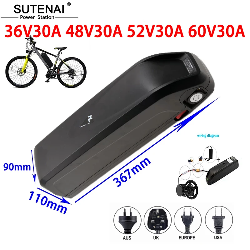 Original 48V Battery 48V 20AH 52V ebike Battery 36V Hailong Max 40A BMS 350W 500W 750W 1000W 1500W 18650 Cell BBS02 BBS03 BBSHD
Original 48V Battery 48V 20AH 52V ebike Battery 36V Hailong Max 40A BMS 350W 500W 750W 1000W 1500W 18650 Cell BBS02 BBS03 BBSHD