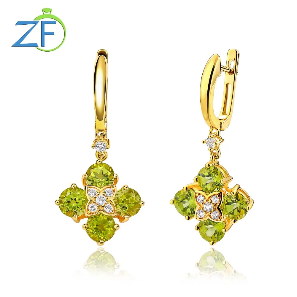 GZ ZONGFA Original 925 Sterling Silve Flower Drop Earrings for Women Natural Peridot Gem 3.8Carats 14K Gold Plated Fine Jewelry
GZ ZONGFA Original 925 Sterling Silve Flower Drop Earrings for Women Natural Peridot Gem 3.8Carats 14K Gold Plated Fine Jewelry