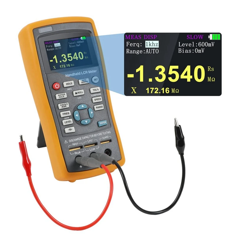 LCR Meter Accuracy 0.3% Handheld Capacitance Meter With 2.8Inch TFT LCD Display Inductance Meter Open Resistance Tester
LCR Meter Accuracy 0.3% Handheld Capacitance Meter With 2.8Inch TFT LCD Display Inductance Meter Open Resistance Tester