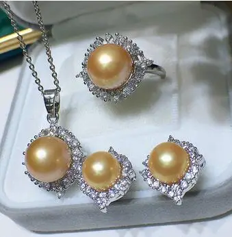 8-11mm natural Freshwater pearl zircon crystal bead ring rings earring pendant chain set Jewellery
8-11mm natural Freshwater pearl zircon crystal bead ring rings earring pendant chain set Jewellery