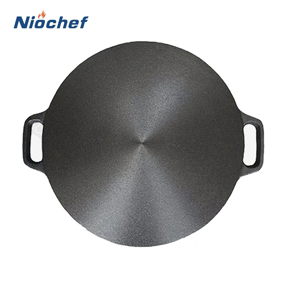 37CM Round Cast Iron Slightly Convex Slightly Concave Frying Pan Uncoated Double-sided Roast Fish Picnic Outdoor Cooking Tools
37CM Round Cast Iron Slightly Convex Slightly Concave Frying Pan Uncoated Double-sided Roast Fish Picnic Outdoor Cooking Tools