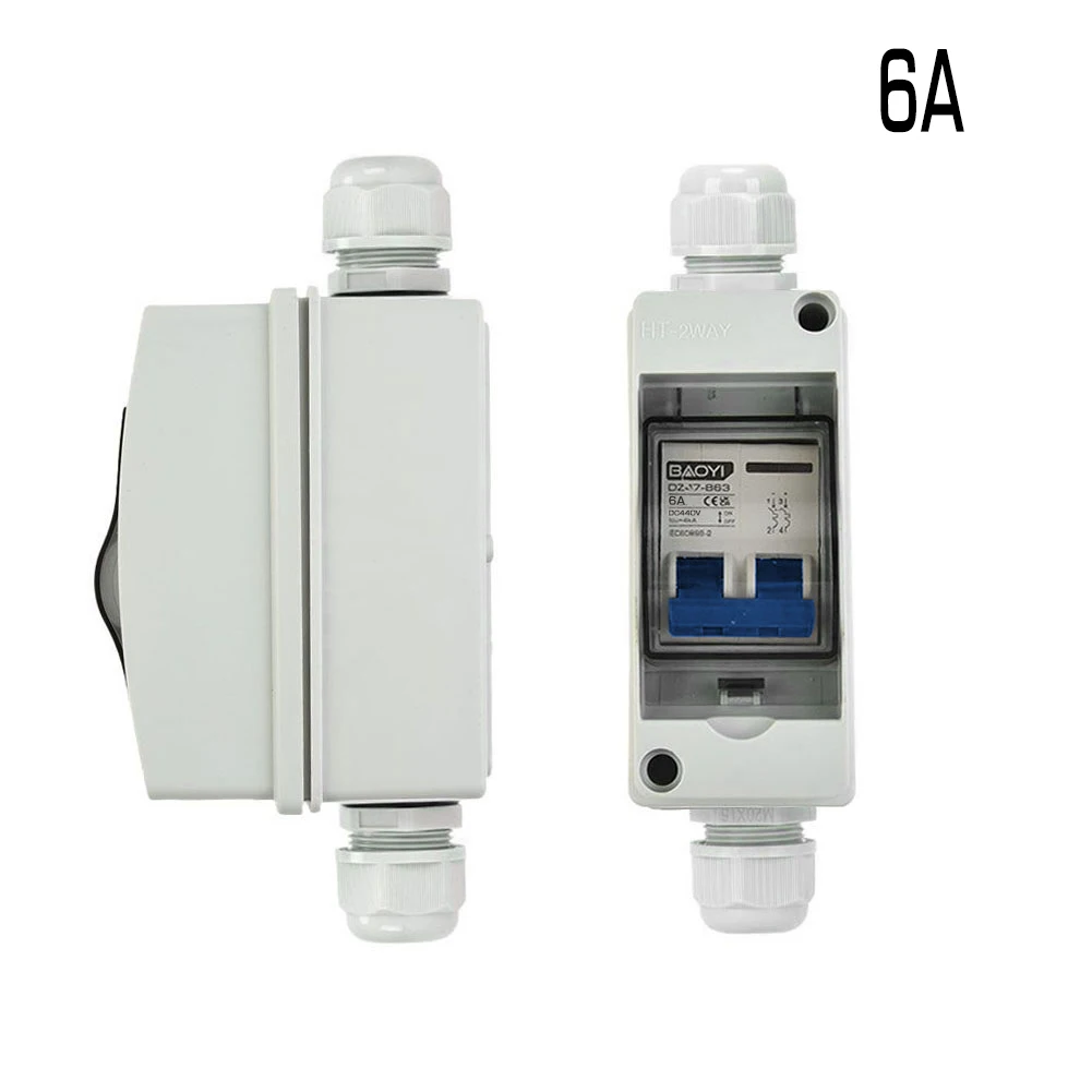 Solar Photovoltaic Cell Combiner Box 2-pole DC Circuit Breaker Switch With Junction Box DC440V Combiner Box 10A/16A/20A
Solar Photovoltaic Cell Combiner Box 2-pole DC Circuit Breaker Switch With Junction Box DC440V Combiner Box 10A/16A/20A