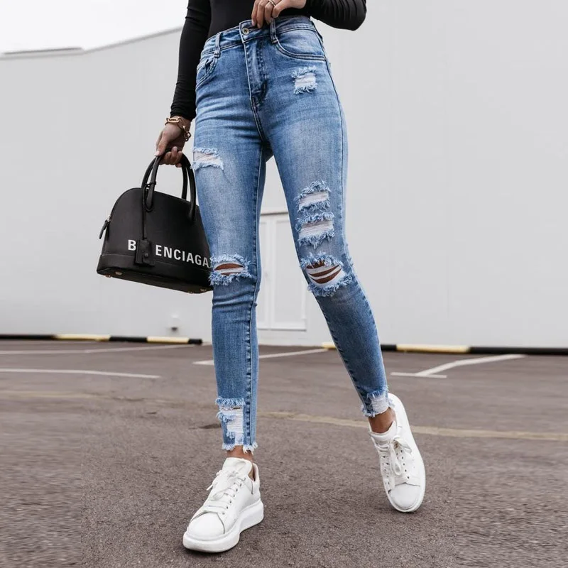 Fashion Casual High Waist Slim Denim Pants Women 2022 Summer Street Ripped Pencil Pants Jeans Plus Size Trendy Clothes
Fashion Casual High Waist Slim Denim Pants Women 2022 Summer Street Ripped Pencil Pants Jeans Plus Size Trendy Clothes