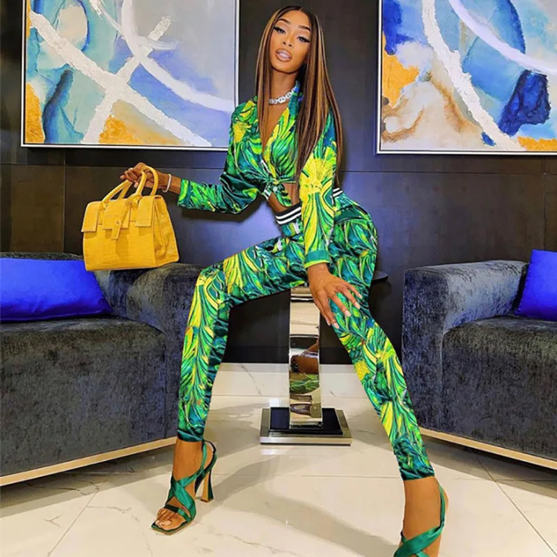 European And American Style 2022 Summer New Women's Printed Single Breasted Lapel Loose Top Hip Wrap Straight Pants Set
European And American Style 2022 Summer New Women's Printed Single Breasted Lapel Loose Top Hip Wrap Straight Pants Set