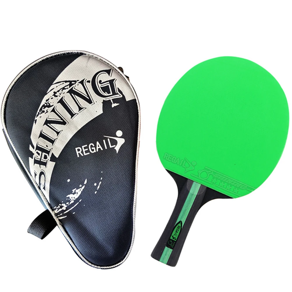 Strong Spin Table Tennis Racket 7-Ply Wood Blade Hot Sale Ping Pong Bat Long Handle With Bag Red/Yellow/Bule/Green Colors
Strong Spin Table Tennis Racket 7-Ply Wood Blade Hot Sale Ping Pong Bat Long Handle With Bag Red/Yellow/Bule/Green Colors