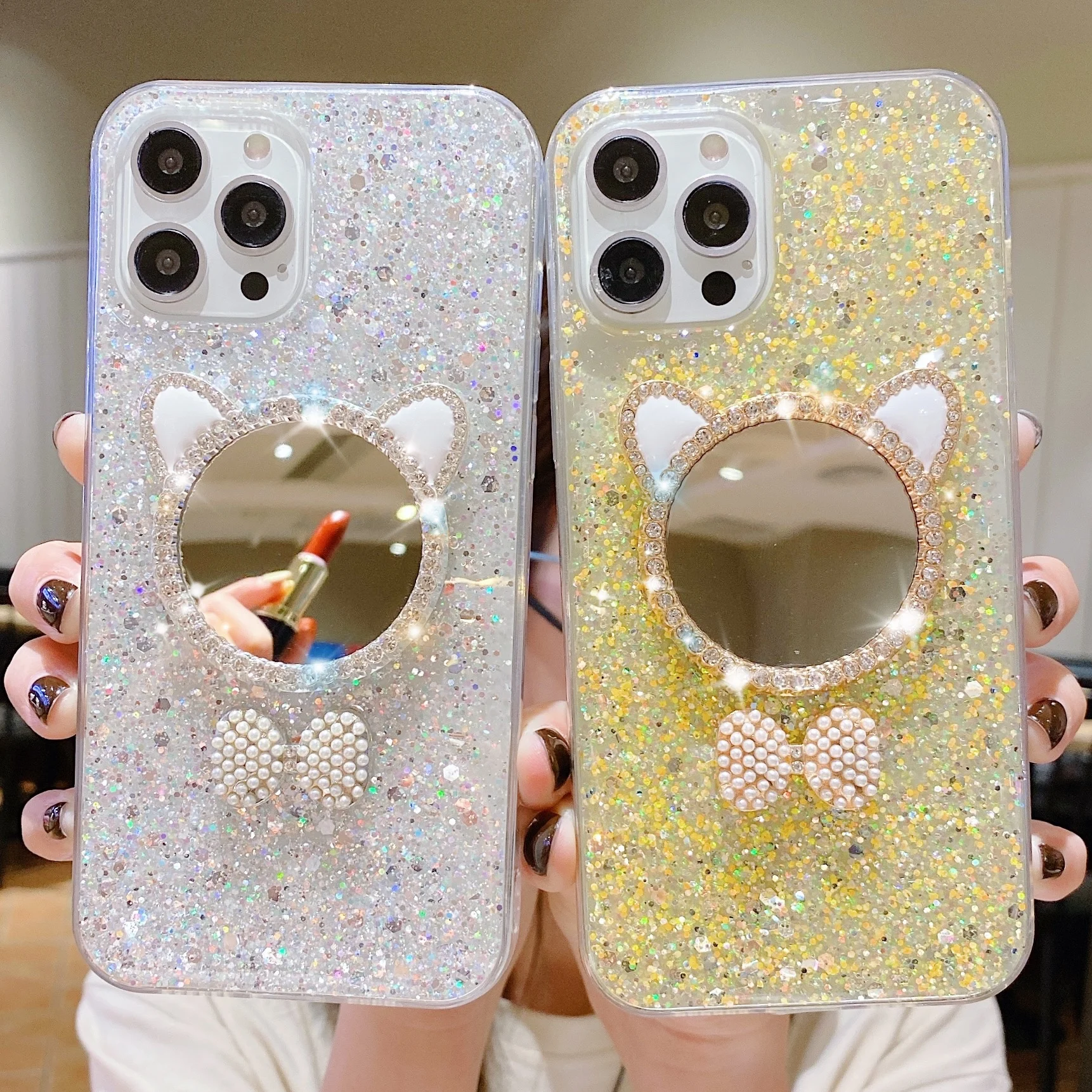 Luxury Glitter Pattern Vanity Mirror Case for iPhone 13 11 12 Pro MAX Mini XS X XR 6 7 8 Plus SE Shockproof Soft Silicone
Luxury Glitter Pattern Vanity Mirror Case for iPhone 13 11 12 Pro MAX Mini XS X XR 6 7 8 Plus SE Shockproof Soft Silicone