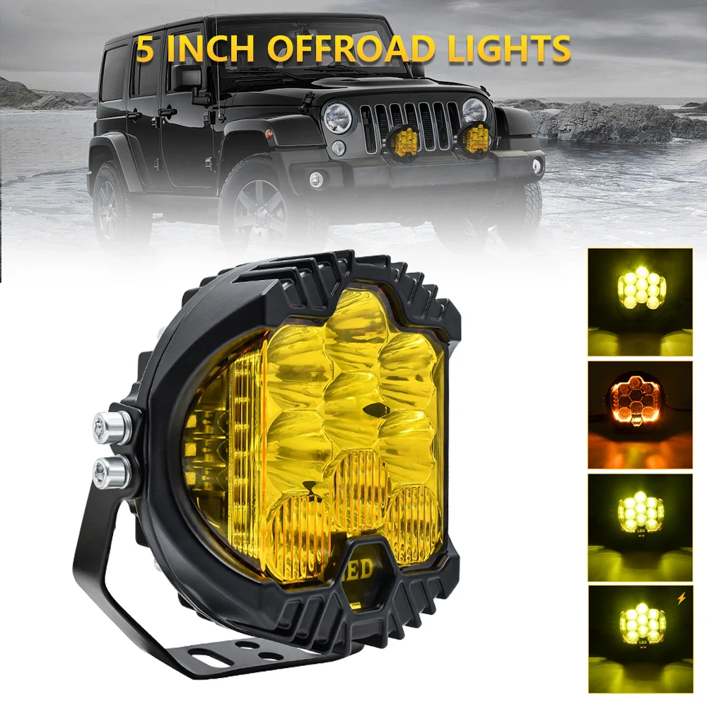 5 Inch Car LED Work Light Bar 3000K Yellow Light 9-30V Off road Worklight Fog Lamp for Motorcycle Car SUV with DRL Angel Eye
5 Inch Car LED Work Light Bar 3000K Yellow Light 9-30V Off road Worklight Fog Lamp for Motorcycle Car SUV with DRL Angel Eye