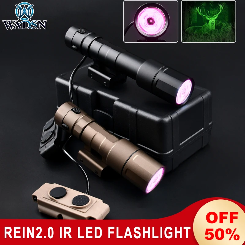 Wadsn Metal REIN 2.0 IR Flashlight Tactical M600 Hunting Weapon Scout Light Cloud Defens Airsoft Lamp With Dual FunctionSwitch
Wadsn Metal REIN 2.0 IR Flashlight Tactical M600 Hunting Weapon Scout Light Cloud Defens Airsoft Lamp With Dual FunctionSwitch