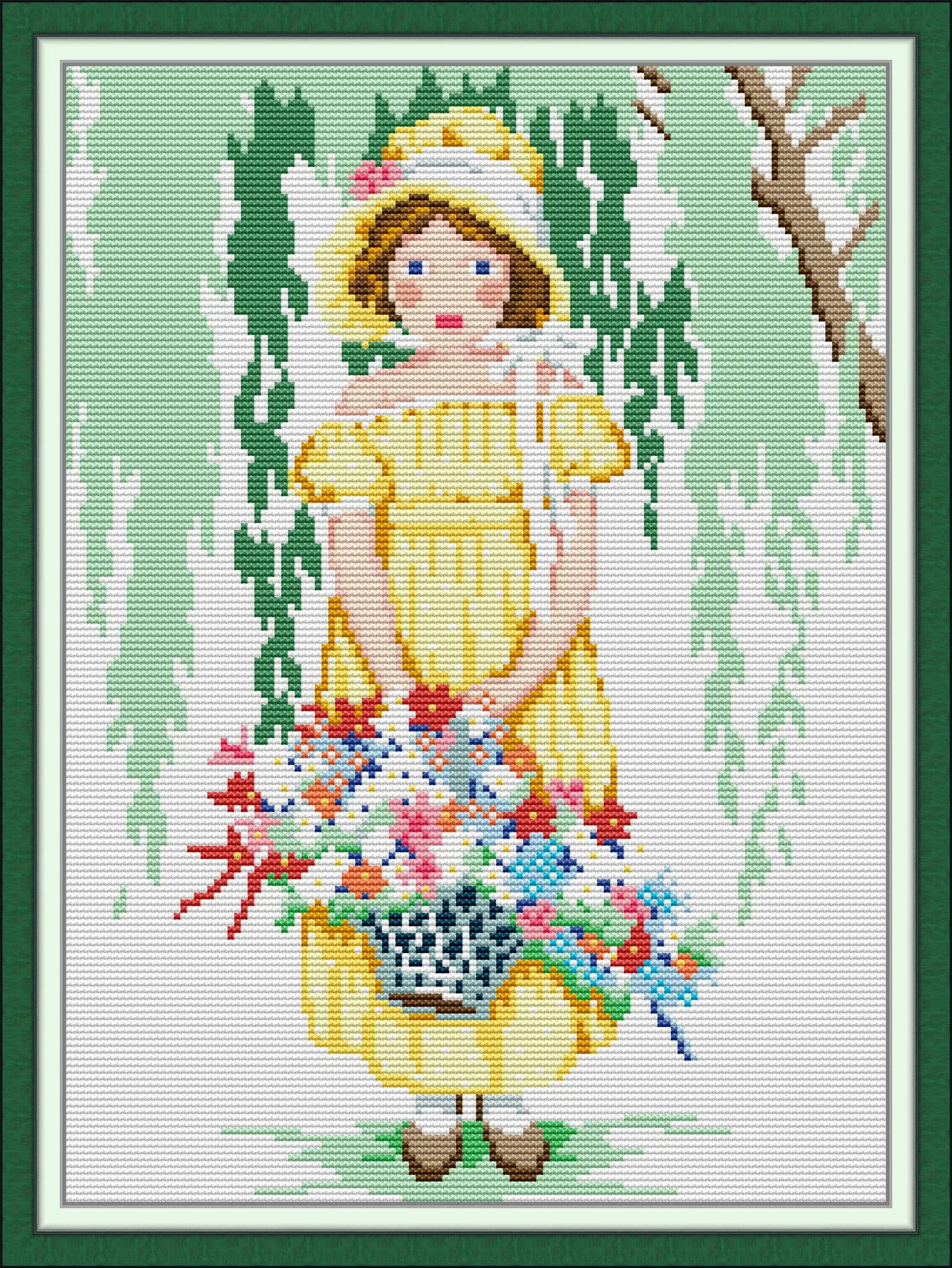 Girl with Jacquard Basket Embroidery Stamped Cross Stitch Patterns Kits Printed Canvas 11CT 14CT Needlework Cross-Stitch
Girl with Jacquard Basket Embroidery Stamped Cross Stitch Patterns Kits Printed Canvas 11CT 14CT Needlework Cross-Stitch