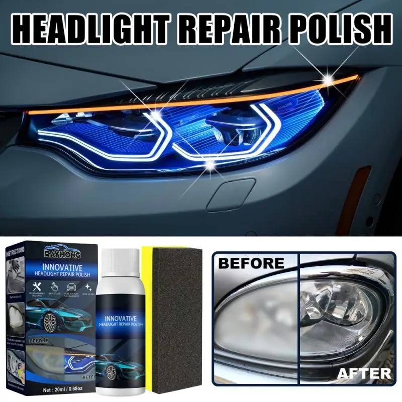 

20/30/50ml Car Headlight Repair Fluid Scratch Remove Refurbishment Coating Oxidation Repair Polishing Car Light Repair Agent