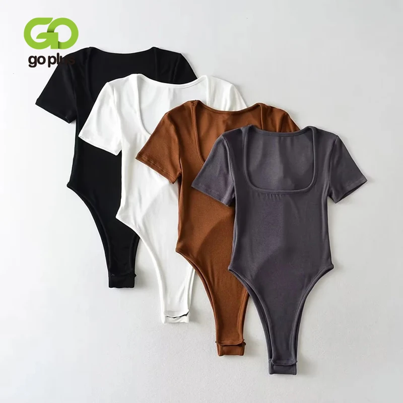 GOPLUS Sexy Bodysuit Summer Tops Square Neck Short Sleeve Skinny Bodysuits White Body Woman One Piece Black Tees Dames C12071
GOPLUS Sexy Bodysuit Summer Tops Square Neck Short Sleeve Skinny Bodysuits White Body Woman One Piece Black Tees Dames C12071