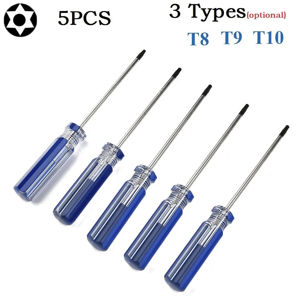 5PCS T8 T9 T10 Precision Magnetic Screwdriver Tamper Proof Security Screw Driver For Xbox 360 Wireless Controller Repair Tool
5PCS T8 T9 T10 Precision Magnetic Screwdriver Tamper Proof Security Screw Driver For Xbox 360 Wireless Controller Repair Tool