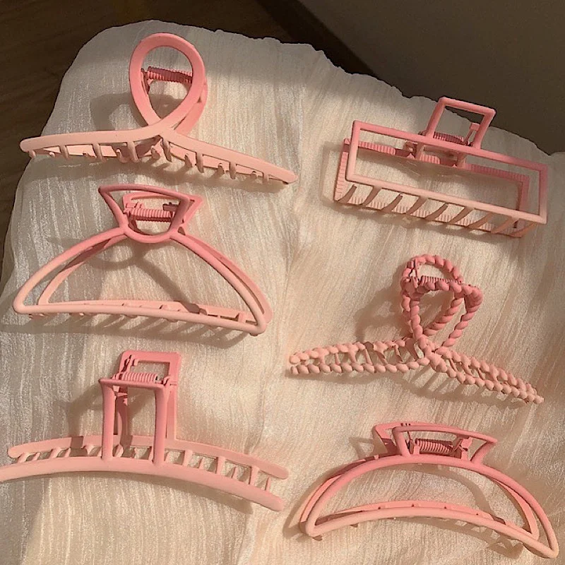 Simple Geometric Hollow Hair Crab Women Girls Pink Hair Claws Clamp Headwear Metal Cross Hairpins Barrette Hair Accessories
Simple Geometric Hollow Hair Crab Women Girls Pink Hair Claws Clamp Headwear Metal Cross Hairpins Barrette Hair Accessories