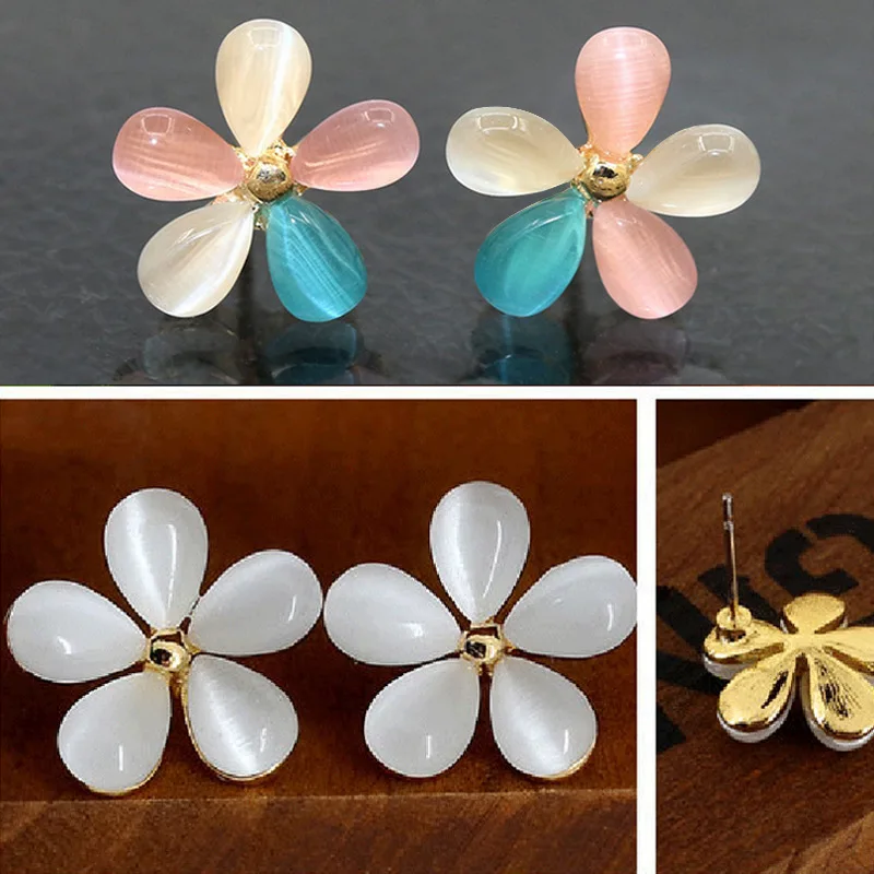 New Fashion Cute Opal Five-petal Flower Small Fresh Earrings For Women Girl Accessories Jewelry Wholesale
New Fashion Cute Opal Five-petal Flower Small Fresh Earrings For Women Girl Accessories Jewelry Wholesale