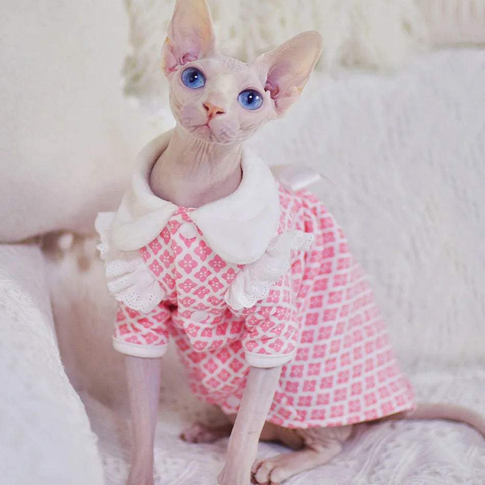 Cute Sphynx Cat Clothes Lace Skirt Skin-friendly Coat Clothes For Sphints Kitten Cat Fashion Warm Sphynx Cat Clothes Overall
Cute Sphynx Cat Clothes Lace Skirt Skin-friendly Coat Clothes For Sphints Kitten Cat Fashion Warm Sphynx Cat Clothes Overall