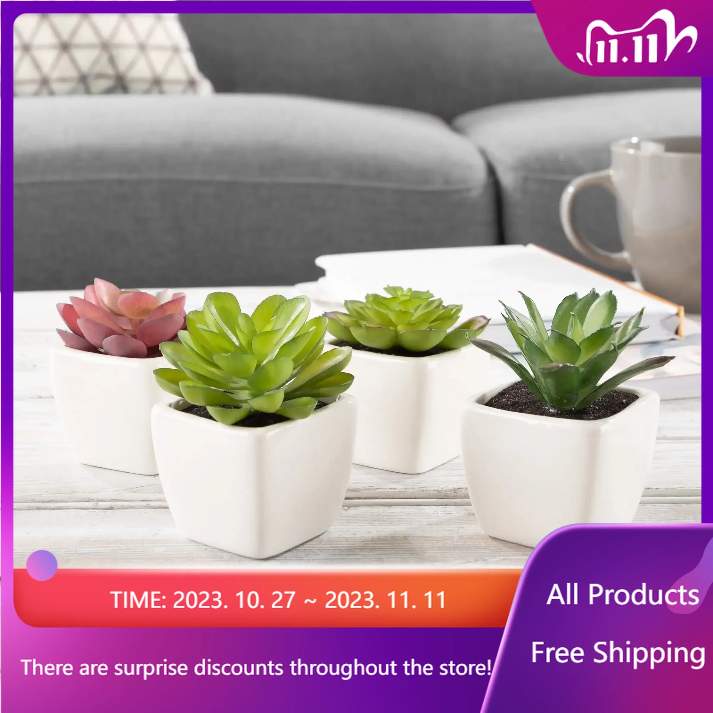 Free Shipping Faux Succulents – Assorted Lifelike Plastic Greenery Arrangements Decorative Ceramic Pots for Indoor Home or Offi
Free Shipping Faux Succulents – Assorted Lifelike Plastic Greenery Arrangements Decorative Ceramic Pots for Indoor Home or Offi