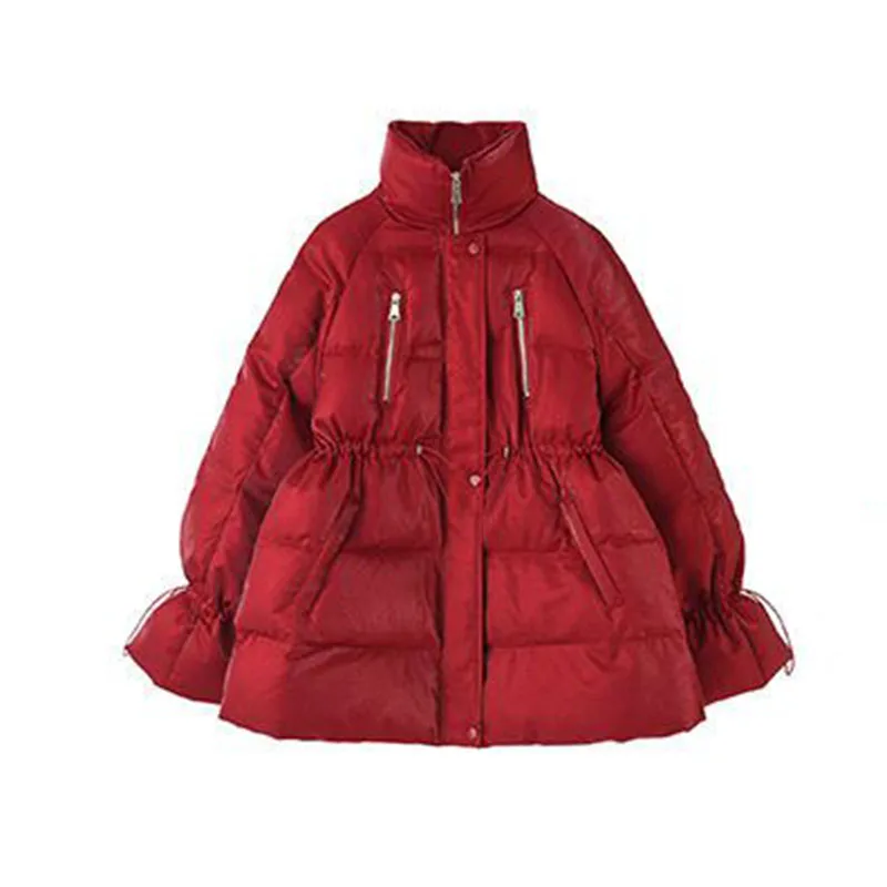 White Duck Down Down Jacket New Winter Women's Clothing Free Shipping Drawstring Slim Stand Collar Bright Silk Female Down Coat
White Duck Down Down Jacket New Winter Women's Clothing Free Shipping Drawstring Slim Stand Collar Bright Silk Female Down Coat