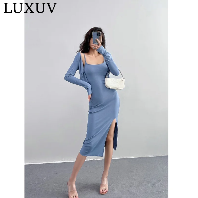 LUXUV Fashion Dress Suits 2 Piece Set For Women Blazer Solid Coat & Dress Long Chic Businesss Office Lady Suit Feminino Street
LUXUV Fashion Dress Suits 2 Piece Set For Women Blazer Solid Coat & Dress Long Chic Businesss Office Lady Suit Feminino Street