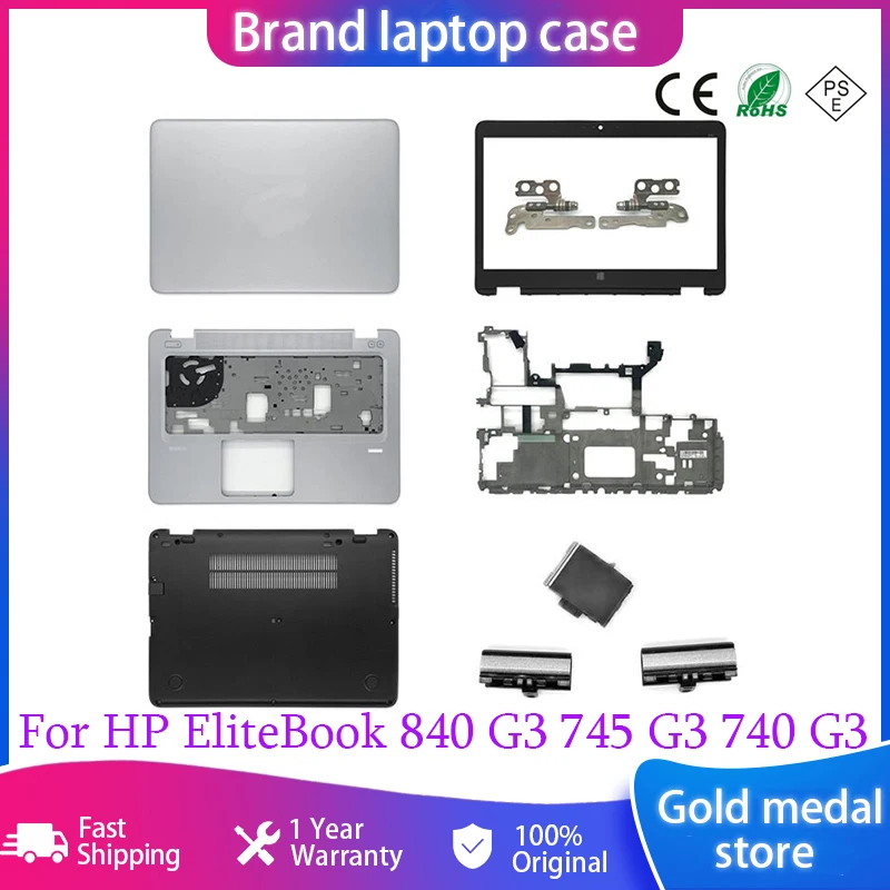 

New LCD Back Cover For HP EliteBook 840 G3 745 G3 740 G3 Front Bezel/Hinges/Palmrest/Bottom Case/Network Card RJ45 Lan Port Case