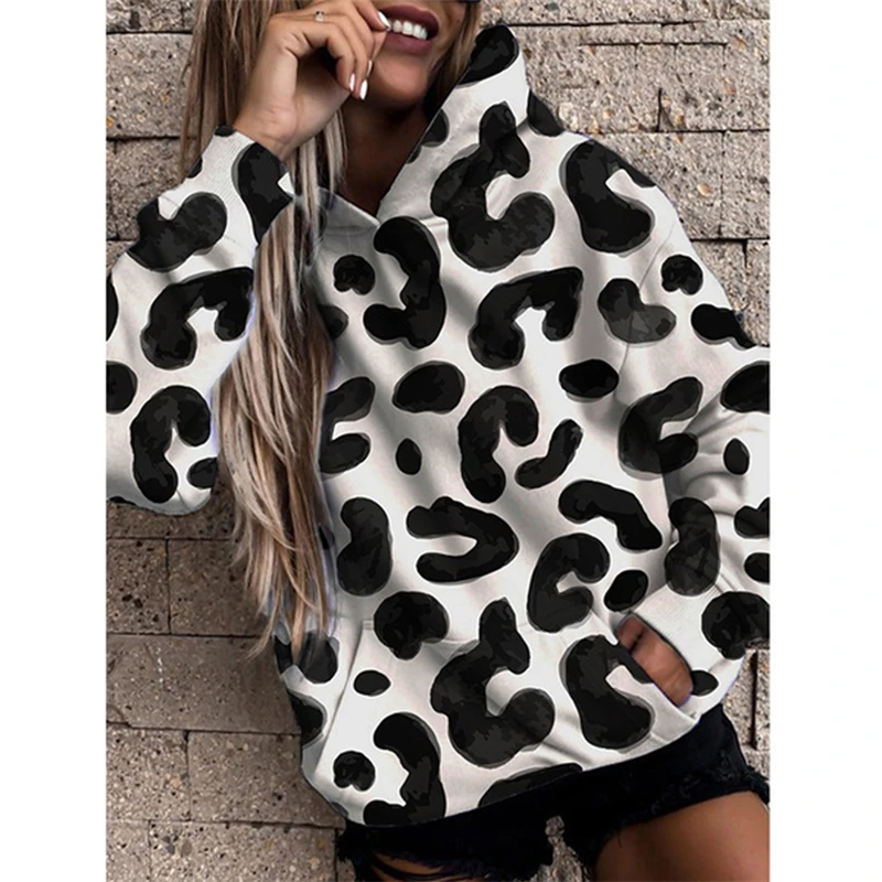 Casual Loose Pullovers Female Hoodies Women Fashion Cow Print Long Sleeve Hoodies Autumn Winter Hooded Sweatshirt
Casual Loose Pullovers Female Hoodies Women Fashion Cow Print Long Sleeve Hoodies Autumn Winter Hooded Sweatshirt