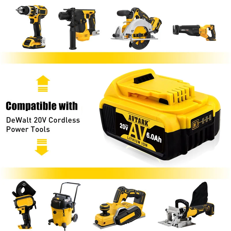 2023 Upgrade for DeWalt 20V 6.0Ah 8.0Ah 12.0Ah DCB200 Replacement Li-Ion Battery, MAX XR DCB205 DCB201 DCB203 Power Tool Battery
2023 Upgrade for DeWalt 20V 6.0Ah 8.0Ah 12.0Ah DCB200 Replacement Li-Ion Battery, MAX XR DCB205 DCB201 DCB203 Power Tool Battery
