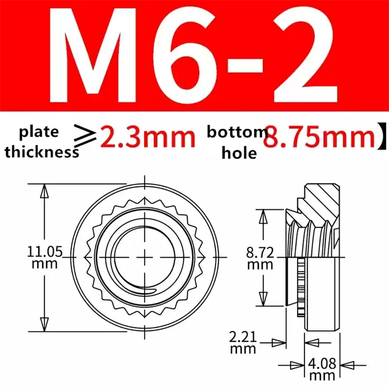 Трехточечная оцинкованная клепальная гайка M3 M4 M5 M6 M8 Самозажимная гайка Sert Пресс-гайка для монтажа листового металла
Трехточечная оцинкованная клепальная гайка M3 M4 M5 M6 M8 Самозажимная гайка Sert Пресс-гайка для монтажа листового металла