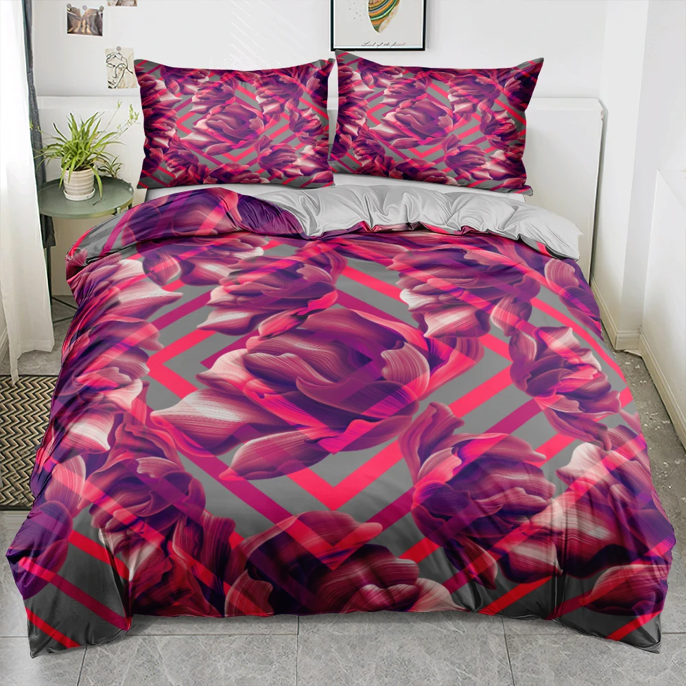 3D Digital Pink Rose Comforter Bedding Sets Gray Bed Linen 2 Bedrooms Single Double King Size 140x210cm Bedding Set Queen Size
3D Digital Pink Rose Comforter Bedding Sets Gray Bed Linen 2 Bedrooms Single Double King Size 140x210cm Bedding Set Queen Size
