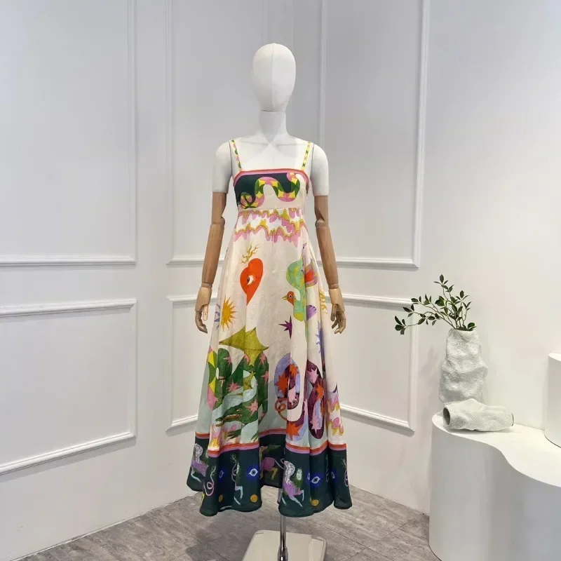 2023 High Quality Beach Style Summer Cartoon Printing High Waist A-line Long Slip Dresses for Women
2023 High Quality Beach Style Summer Cartoon Printing High Waist A-line Long Slip Dresses for Women