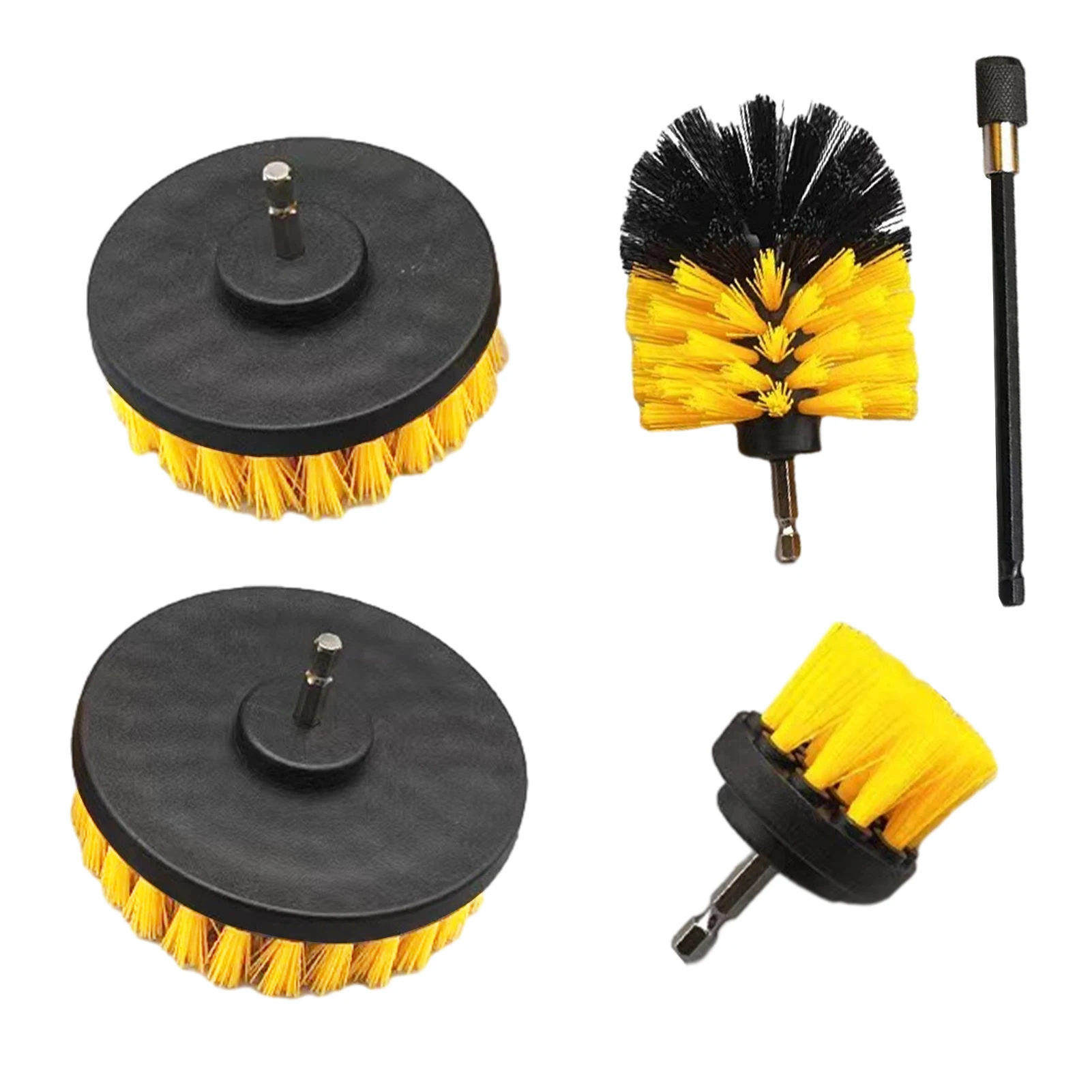 4pcs Power Scrubber Floor Toilet With Extension Rod Rotary Bedroom Drill Brush Yellow Universal Bathroom Kitchen Carpet Glass
4pcs Power Scrubber Floor Toilet With Extension Rod Rotary Bedroom Drill Brush Yellow Universal Bathroom Kitchen Carpet Glass