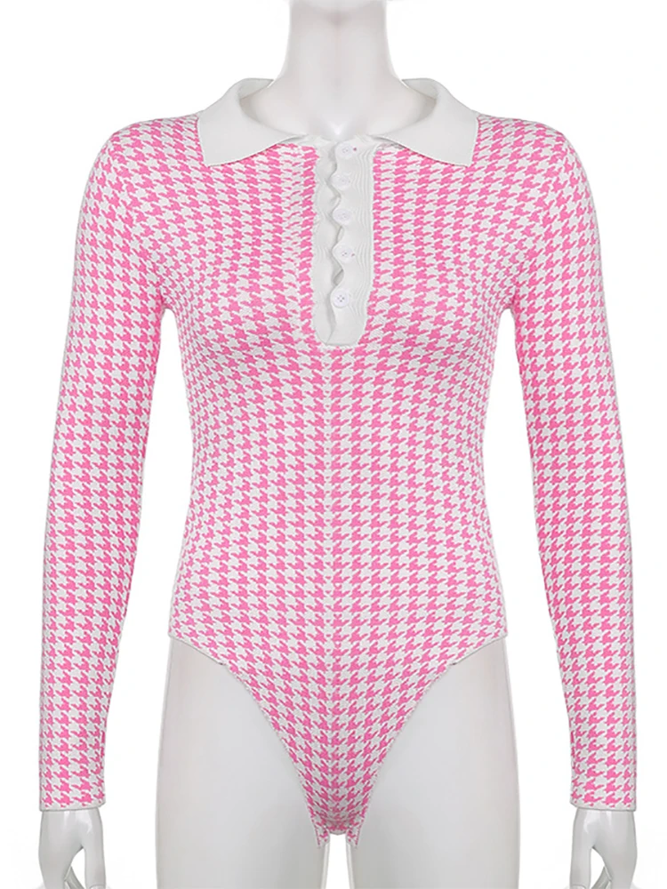 Women's Polo Lapels Early Fall French Blouse Slim Fitting Onesie Plaid Sweater Knit Sweater
Women's Polo Lapels Early Fall French Blouse Slim Fitting Onesie Plaid Sweater Knit Sweater