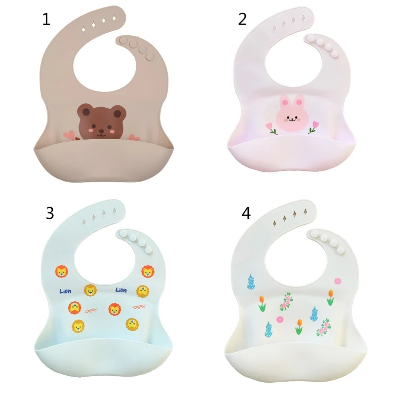 Cartoon Feeding Bib for Baby Boys Girl 0-36M Waterproof Silicone Bib with Adjustable Snap Button Infant Food Grade Bibs X90C
Cartoon Feeding Bib for Baby Boys Girl 0-36M Waterproof Silicone Bib with Adjustable Snap Button Infant Food Grade Bibs X90C